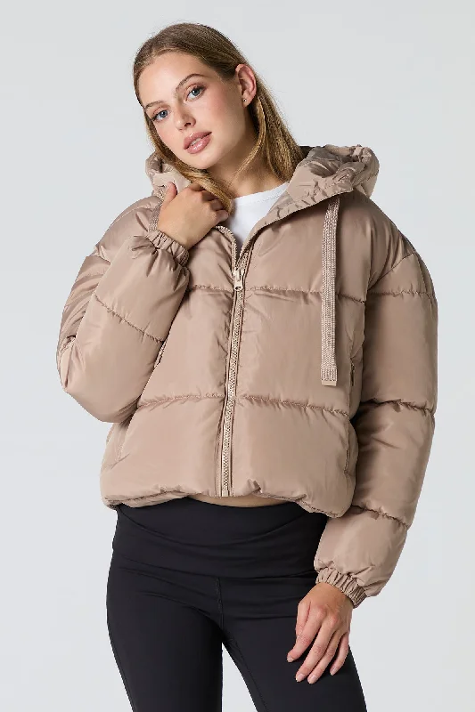 Women's longline double - breasted camel coats for a sophisticated lookDrawstring Hood Puffer Jacket Women's longline double - breasted camel coats for a sophisticated lookDrawstring Hood Puffer Jacket