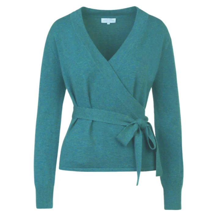 v neck women cardigan to elongate the necklineBallet Wrap Cardigan in Vert