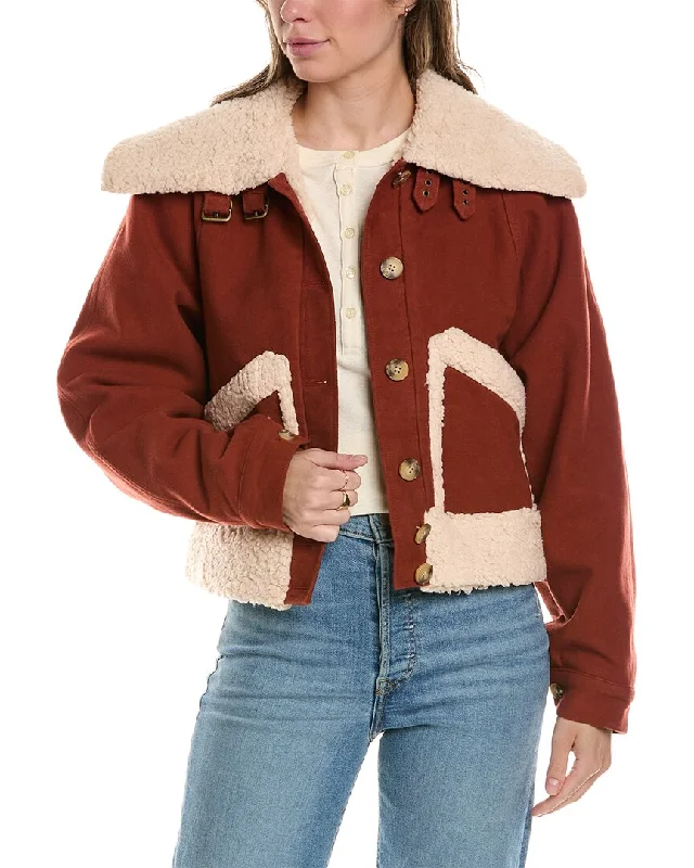 Shearling - lined women's leather coats for ultimate warmth and luxuryThe Great The Peak Coat Shearling - lined women's leather coats for ultimate warmth and luxuryThe Great The Peak Coat