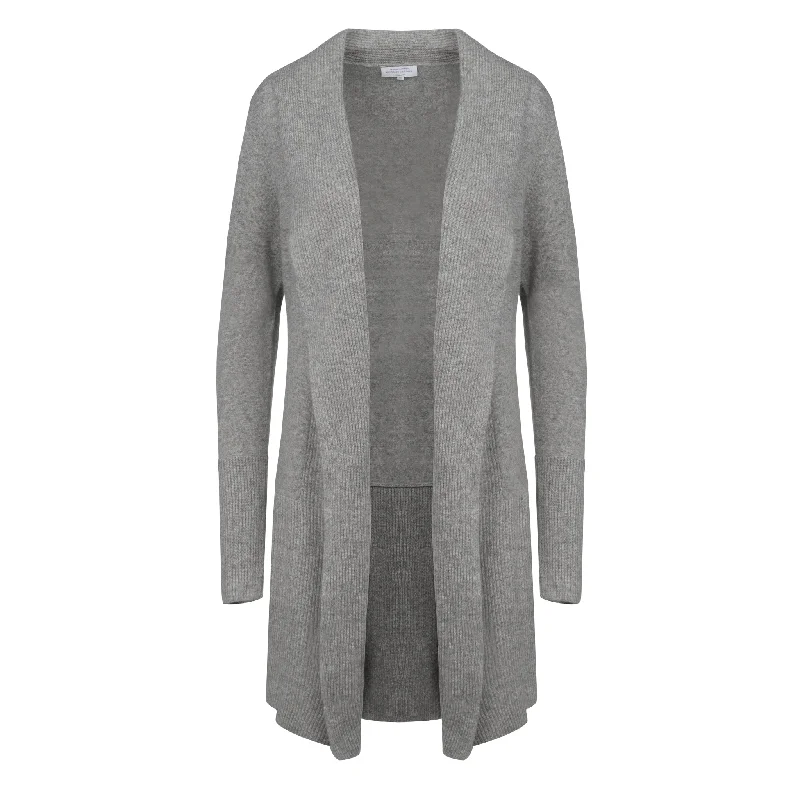 plus size women cardigan for comfortable layeringLong Cashmere Cardigan in Silver Grey plus size women cardigan for comfortable layeringLong Cashmere Cardigan in Silver Grey