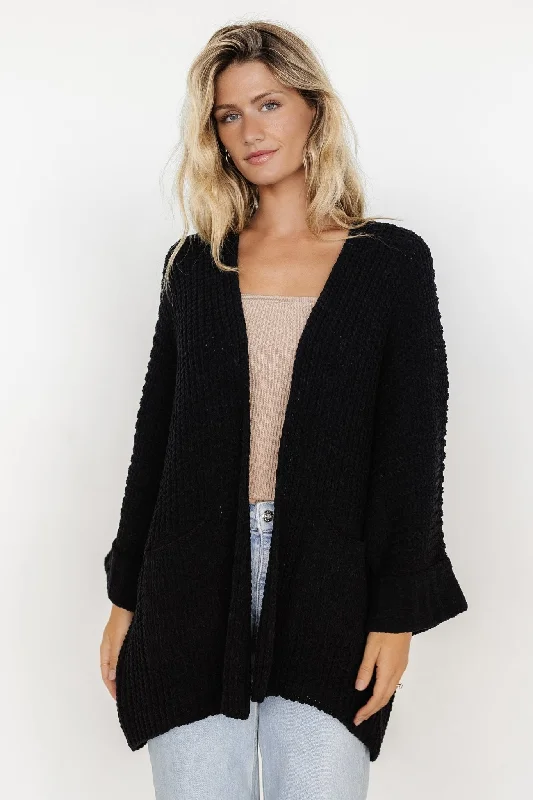 lightweight women cardigan for spring and fallCybele Oversized Cardigan | Black
