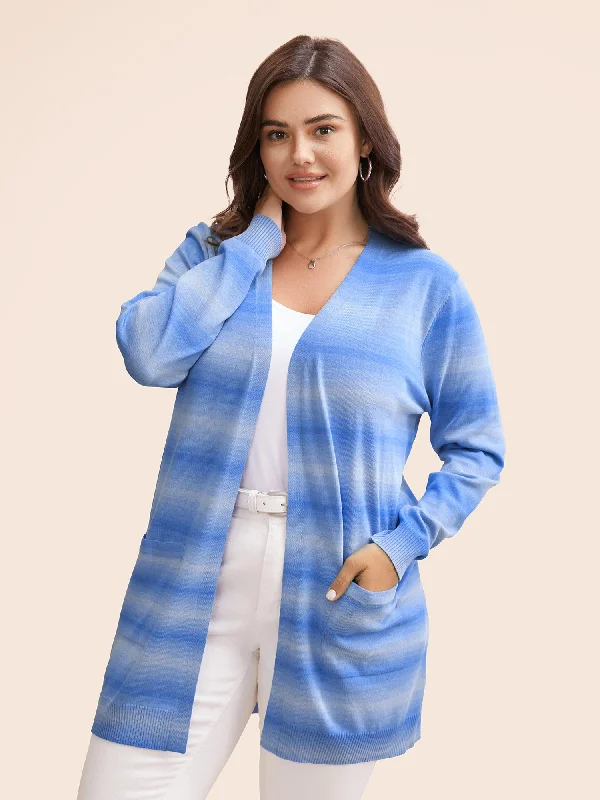 plus size women cardigan for comfortable layeringHeather Ombre Kimono Collar Pocket Cardigan plus size women cardigan for comfortable layeringHeather Ombre Kimono Collar Pocket Cardigan