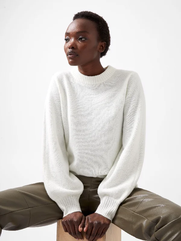 ribbed women cardigan with a classic textureKezia Recycled Back Eyelet Jumper