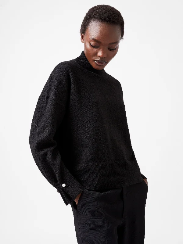 cropped women cardigan to pair with high - waisted jeansKezia Recycled Pearl Cuff Detail Jumper cropped women cardigan to pair with high - waisted jeansKezia Recycled Pearl Cuff Detail Jumper