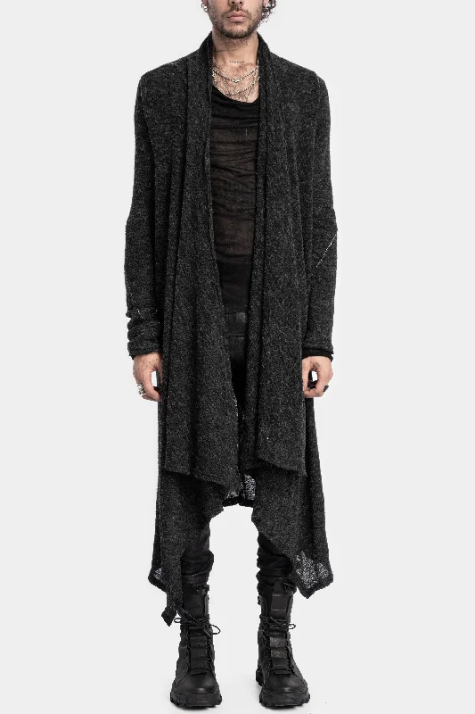 Women's cropped leather coats with silver studs for an edgy lookLong wool blend cardigan Women's cropped leather coats with silver studs for an edgy lookLong wool blend cardigan