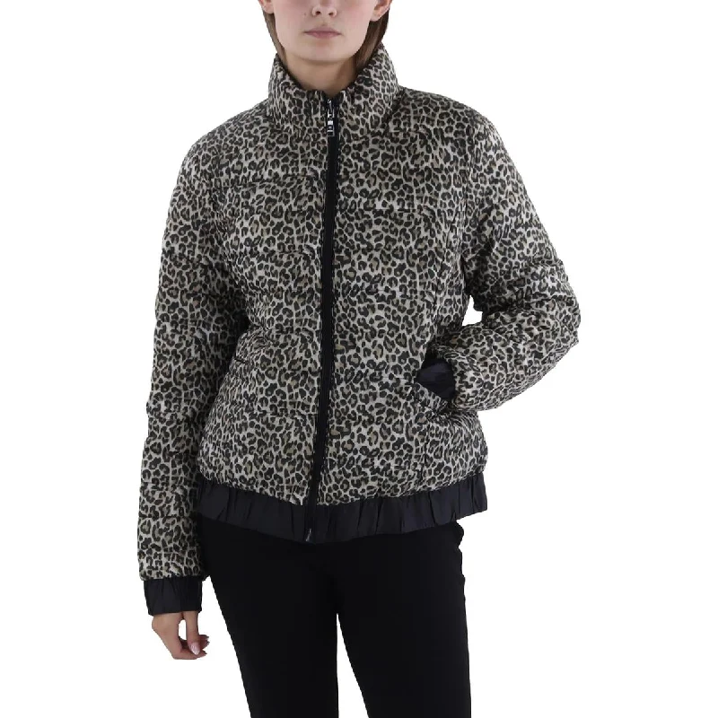 Shearling - lined women's leather coats for ultimate warmth and luxuryTahari Womens Insulated Animal Print Puffer Jacket Shearling - lined women's leather coats for ultimate warmth and luxuryTahari Womens Insulated Animal Print Puffer Jacket