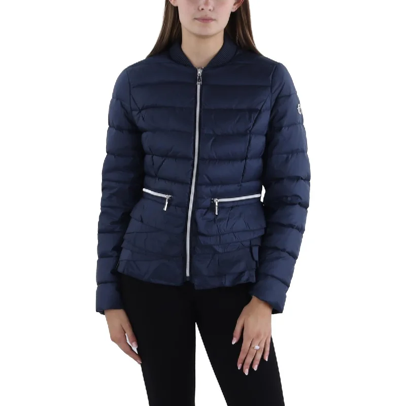 Women's waterproof parka coats with multiple pockets for practicalityTahari Womens Insulated Ruffled Trim Puffer Jacket Women's waterproof parka coats with multiple pockets for practicalityTahari Womens Insulated Ruffled Trim Puffer Jacket