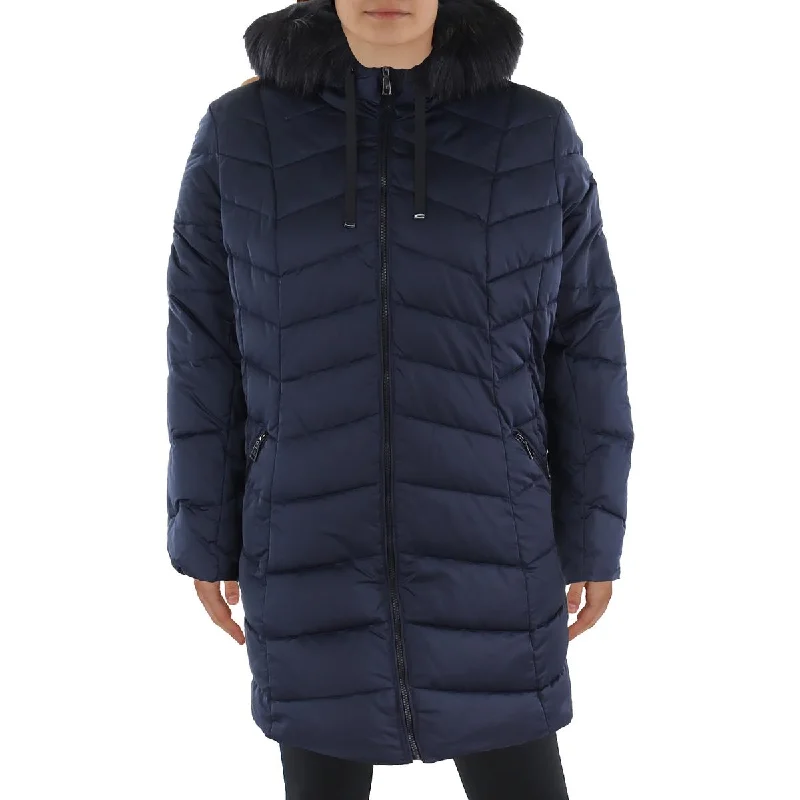 Hooded women's puffer coats in neon colors for high - visibility sportsTahari Womens Plus Insulated Hooded Puffer Jacket Hooded women's puffer coats in neon colors for high - visibility sportsTahari Womens Plus Insulated Hooded Puffer Jacket