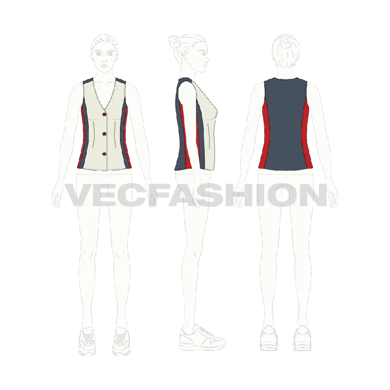Mid - length women's down coats in a slim fit for a modern and sleek appearanceWomen's Stylish Waistcoat Mid - length women's down coats in a slim fit for a modern and sleek appearanceWomen's Stylish Waistcoat