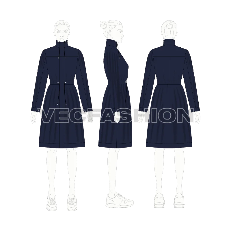 Checkered women's wool coats in a classic pattern for a timeless styleWomen's Winter Coat