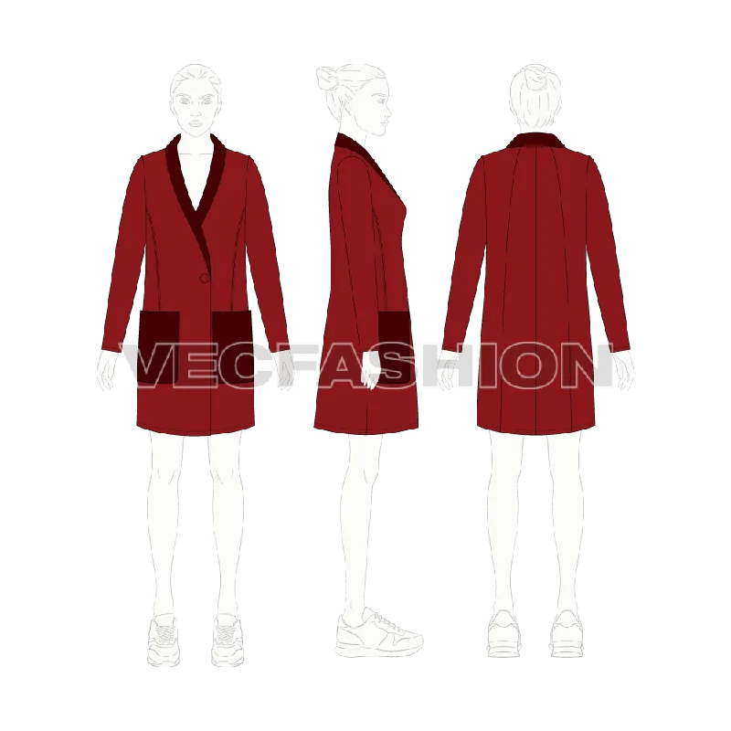 Checkered women's wool coats in a classic pattern for a timeless styleWomen's Winter Coat