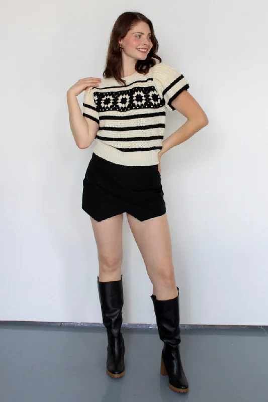 Plus Size Women's Sequined Sweaters for Special OccasionsAster Crochet Sweater