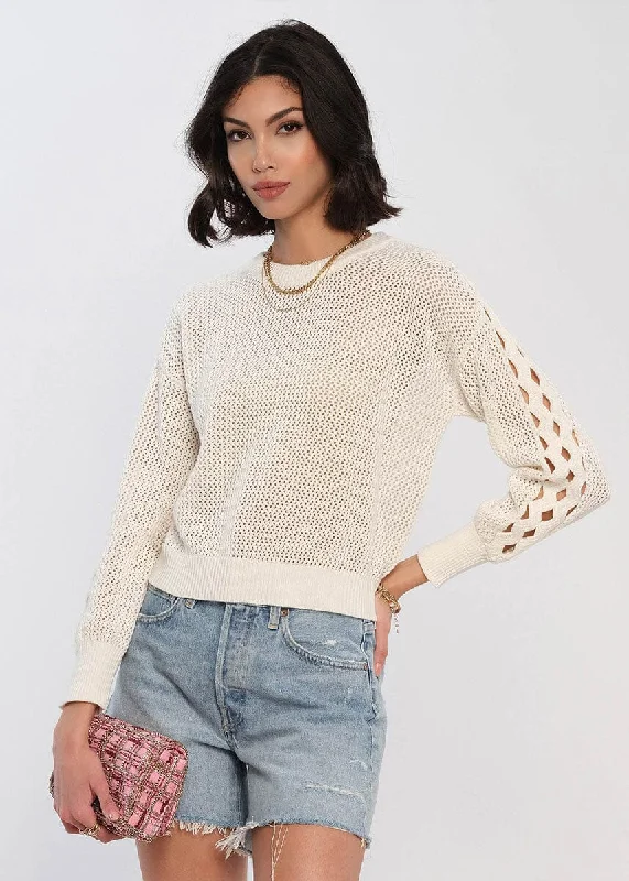 Women's Long Sleeve Turtleneck Cashmere SweatersAvila Sweater - Eggshell