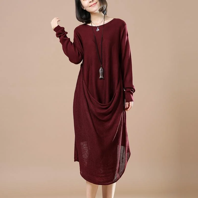 Plus Size Women's Belted Cable Knit SweatersBurgundy winter dresses knitted sweaters woman Plus Size Women's Belted Cable Knit SweatersBurgundy winter dresses knitted sweaters woman