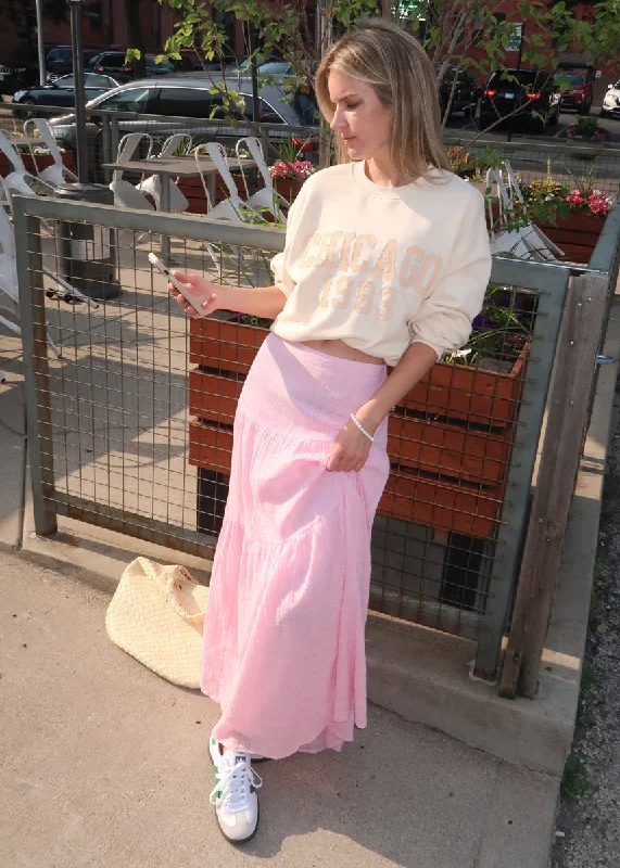 Tie - Front Women's Lambswool Sweaters in Pastel HuesChicago 1983 Crewneck