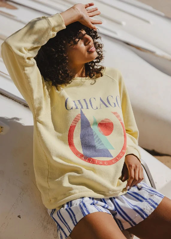 Plus Size Women's Embroidered Sweaters in Ethnic StylesChicago Sailing Club Classic Crew Sweatshirt Plus Size Women's Embroidered Sweaters in Ethnic StylesChicago Sailing Club Classic Crew Sweatshirt