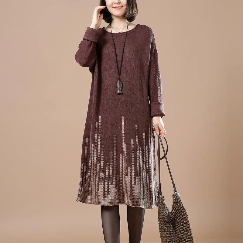 Split - Hem Women's Linen Blend Sweaters for SpringChocolate falling stars women knit sweaters knit dress plus Split - Hem Women's Linen Blend Sweaters for SpringChocolate falling stars women knit sweaters knit dress plus