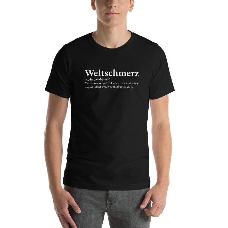 Graphic Print Women T Shirt for a Trendy StatementDefinition of Weltschmerz - Basic T-Shirt Graphic Print Women T Shirt for a Trendy StatementDefinition of Weltschmerz - Basic T-Shirt