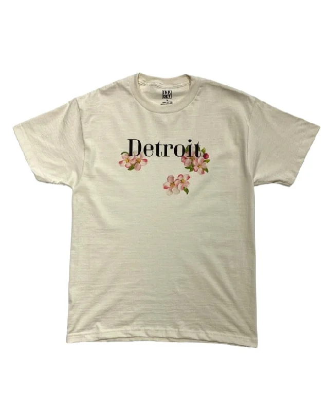 Tie - Dye Women T Shirt with a Bohemian VibeInk Detroit Apple Blossom T-Shirt - Natural Tie - Dye Women T Shirt with a Bohemian VibeInk Detroit Apple Blossom T-Shirt - Natural