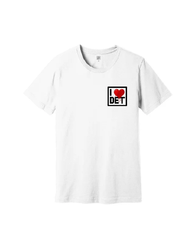 Pocketed Women T Shirt for Added FunctionalityInk Detroit I Love Detroit T-Shirt - White Pocketed Women T Shirt for Added FunctionalityInk Detroit I Love Detroit T-Shirt - White