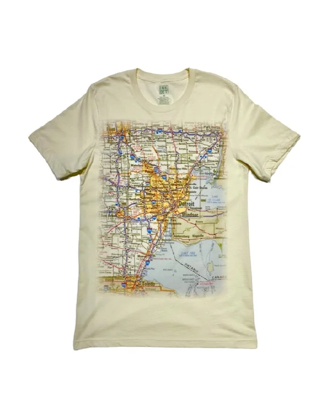 Graphic Print Women T Shirt for a Trendy StatementInk Detroit - Metro Detroit Area T-Shirt - Naturally