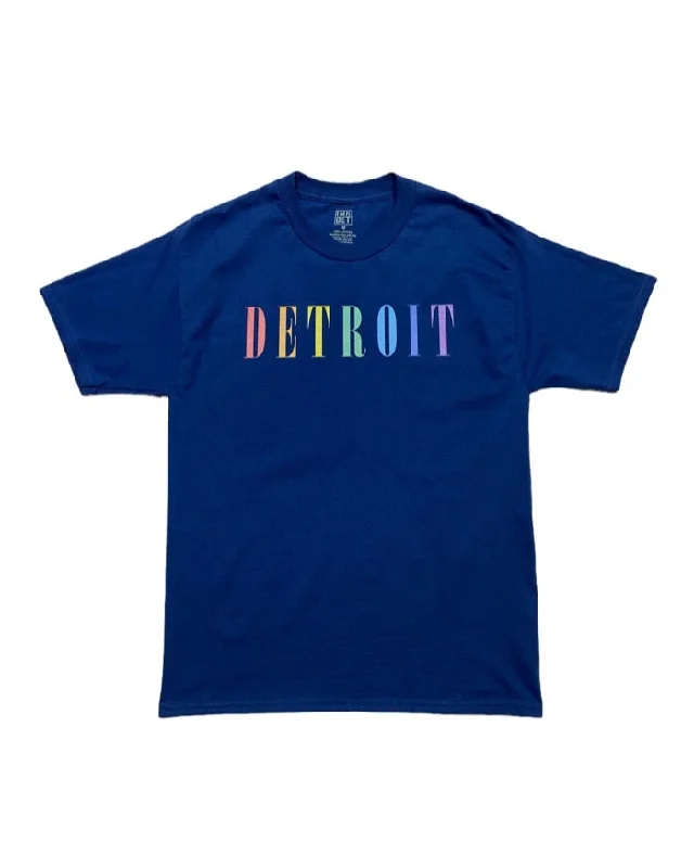 Moisture - Wicking Women T Shirt for Active LifestylesInk Detroit - Pastel Rainbow - T-Shirt - Regal Blue Moisture - Wicking Women T Shirt for Active LifestylesInk Detroit - Pastel Rainbow - T-Shirt - Regal Blue