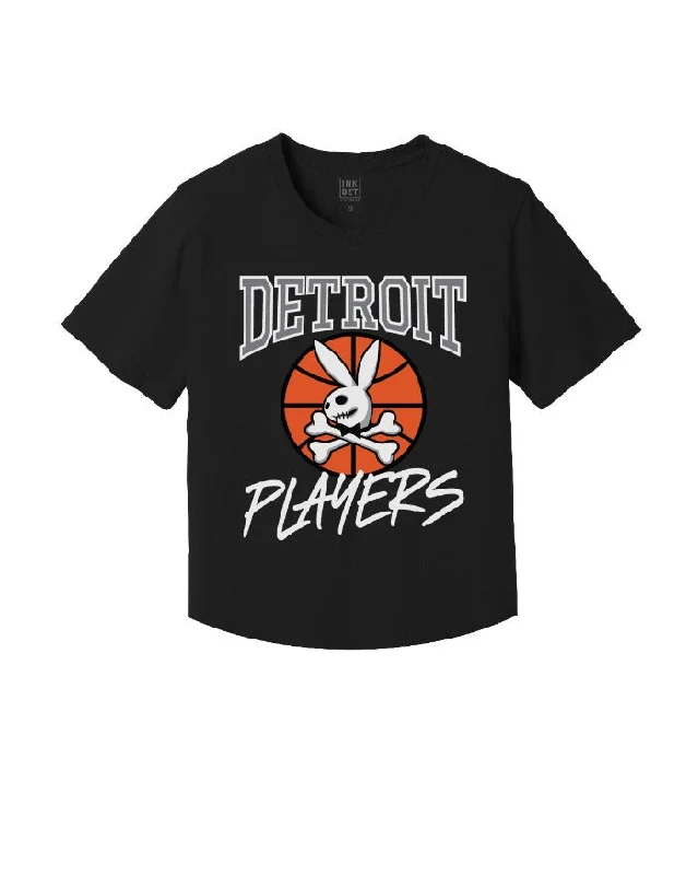 Sheer Women T Shirt for a Stylish and Alluring LookInk Detroit Players Kinda Cropped T-Shirt - Black Sheer Women T Shirt for a Stylish and Alluring LookInk Detroit Players Kinda Cropped T-Shirt - Black