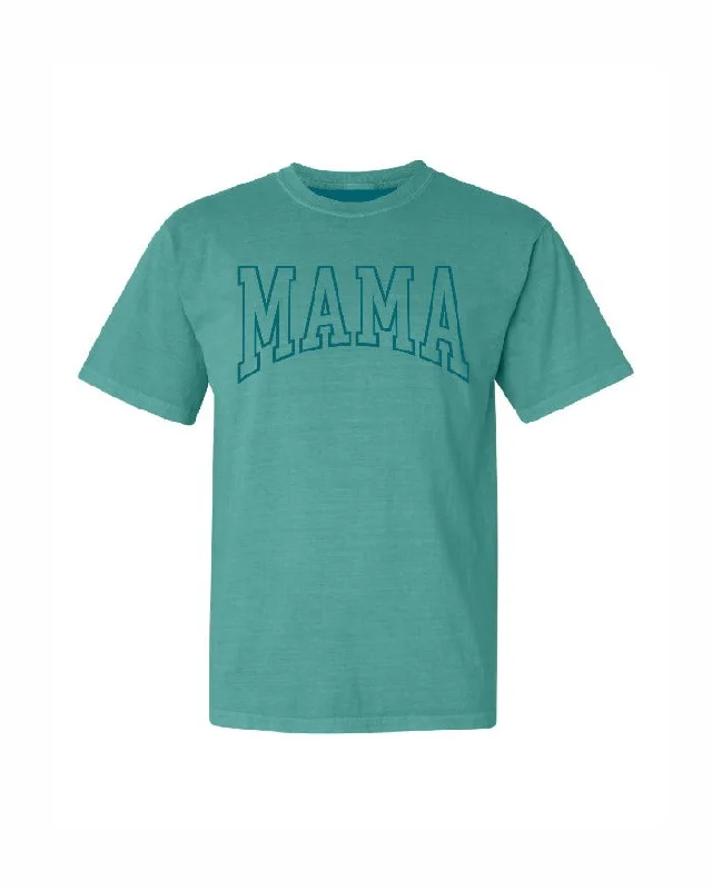 Sequined Women T Shirt for a Sparkly Night OutInk Detroit - Varsity MAMA T-Shirt - Pigment Sea foam Sequined Women T Shirt for a Sparkly Night OutInk Detroit - Varsity MAMA T-Shirt - Pigment Sea foam