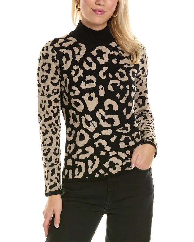 Tie - Front Women's Lambswool Sweaters in Pastel HuesJoseph A. Turtleneck Sweater