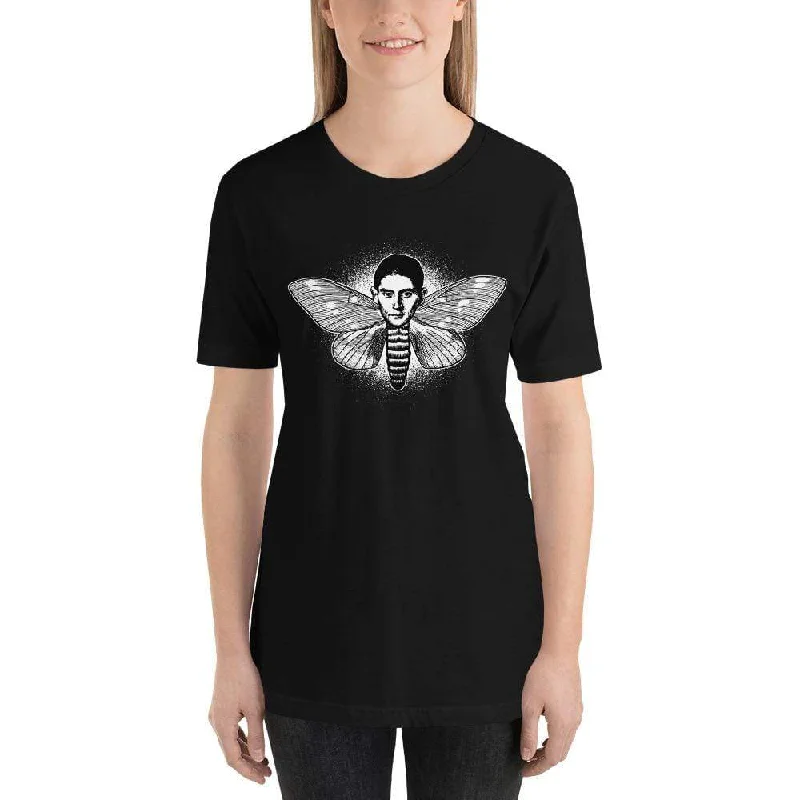 Striped Women T Shirt in a Classic PatternKafka the Moth - Basic T-Shirt