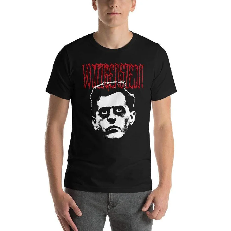 Embroidered Women T Shirt with Intricate DetailsMetal Philosophers - Wittgenstein - Basic T-Shirt Embroidered Women T Shirt with Intricate DetailsMetal Philosophers - Wittgenstein - Basic T-Shirt