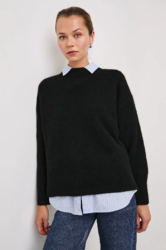 Button - Down Women's Shetland Wool Sweaters in Traditional PatternsMiranda Sweater in Black Button - Down Women's Shetland Wool Sweaters in Traditional PatternsMiranda Sweater in Black