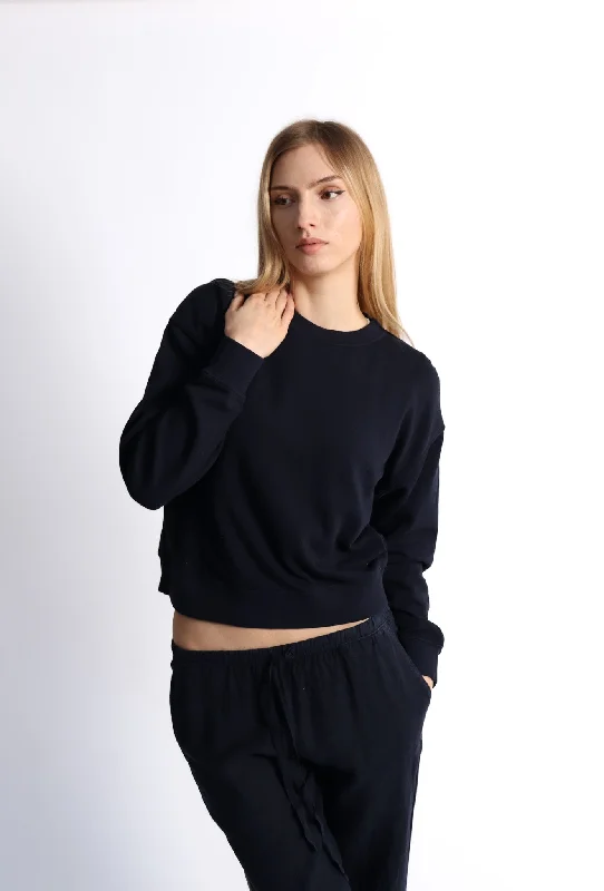 Plus Size Women's Sequined Sweaters for Special OccasionsNavy Organic Fleece Pullover Plus Size Women's Sequined Sweaters for Special OccasionsNavy Organic Fleece Pullover