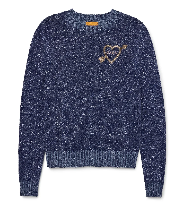 Bell - Sleeve Women's Mohair - Wool Blend SweatersSparkle Petite Crew