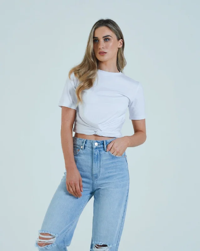 Muscle Women T Shirt for a Sporty and Casual LookGreer Tee Optic White