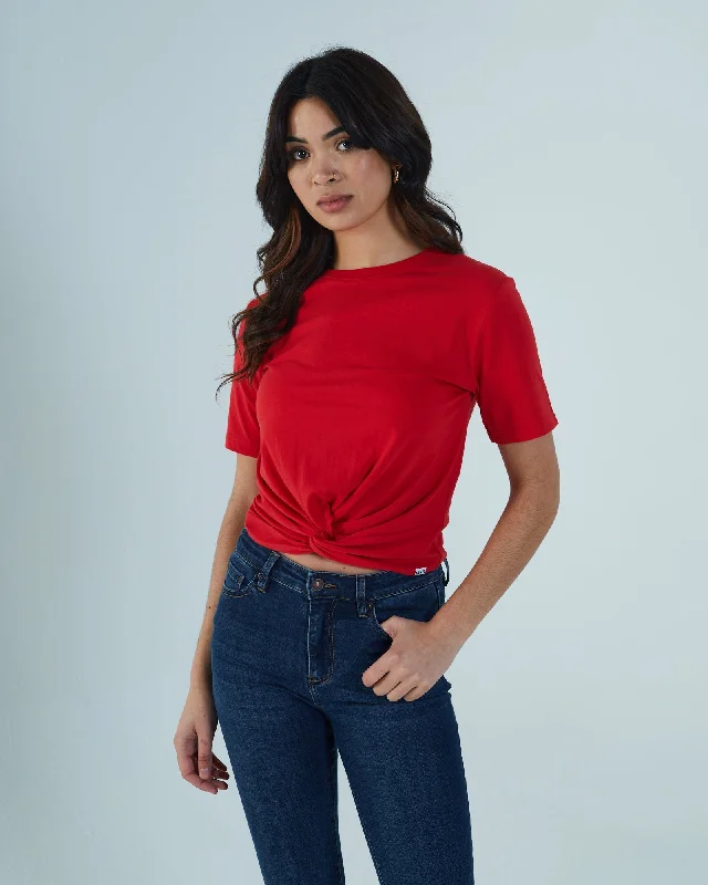 Puff Sleeve Women T Shirt for a Fashion - Forward LookGreer Tee True Red