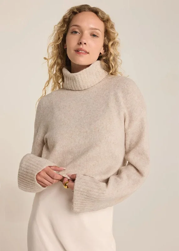 Open - Front Women's Cardigan - Style Mohair SweatersUrsa Turtleneck Sweater - Light Oatmeal Heather Open - Front Women's Cardigan - Style Mohair SweatersUrsa Turtleneck Sweater - Light Oatmeal Heather