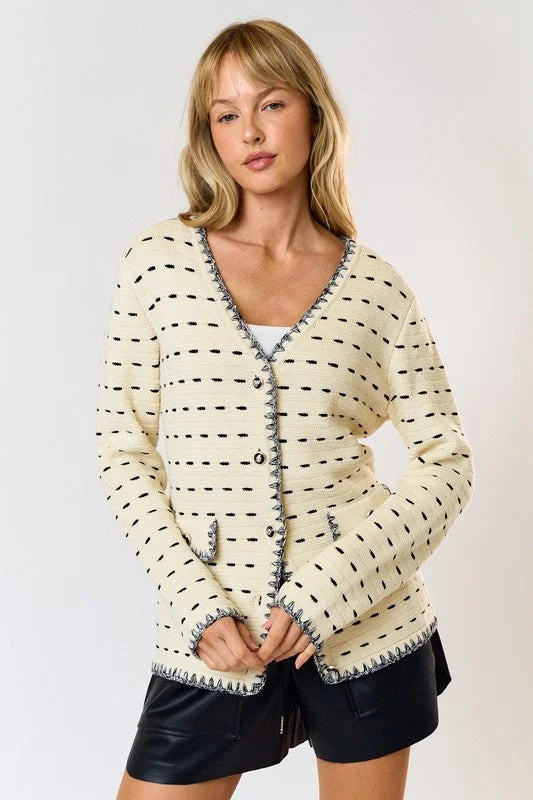 V - Neck Women's Ribbed Wool Sweaters for FallVeronica Sweater
