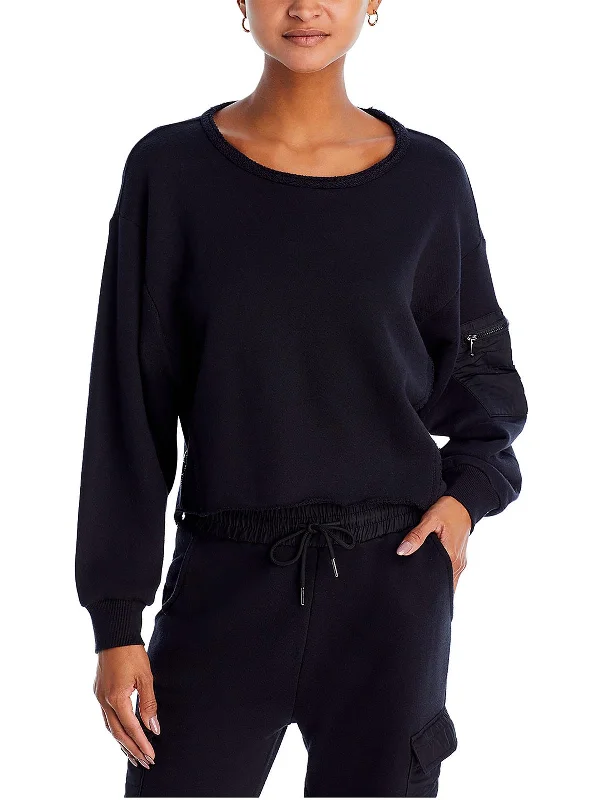 Cropped Women's Angora Blend Sweaters for a Trendy LookWomens Utility Crewneck Crop Sweater Cropped Women's Angora Blend Sweaters for a Trendy LookWomens Utility Crewneck Crop Sweater