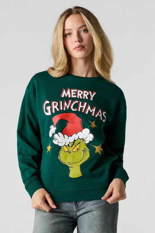 Women's hoodie with a detachable hood for customizable stylingMerry Grinchmas Graphic Fleece Christmas Sweatshirt Women's hoodie with a detachable hood for customizable stylingMerry Grinchmas Graphic Fleece Christmas Sweatshirt