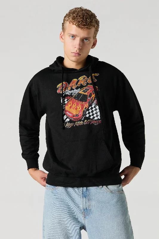 Women's tie - dye hoodie in bright colors for a retro and eye - catching styleDARE Racing Graphic Fleece Hoodie Women's tie - dye hoodie in bright colors for a retro and eye - catching styleDARE Racing Graphic Fleece Hoodie