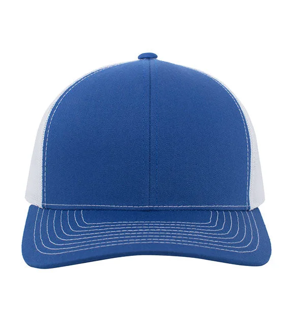 Women's fleece - lined hoodie with thumbholes for warmth in winter104S - Pacific Headwear Contrast Stitch Trucker Snapback Hat | Royal/White