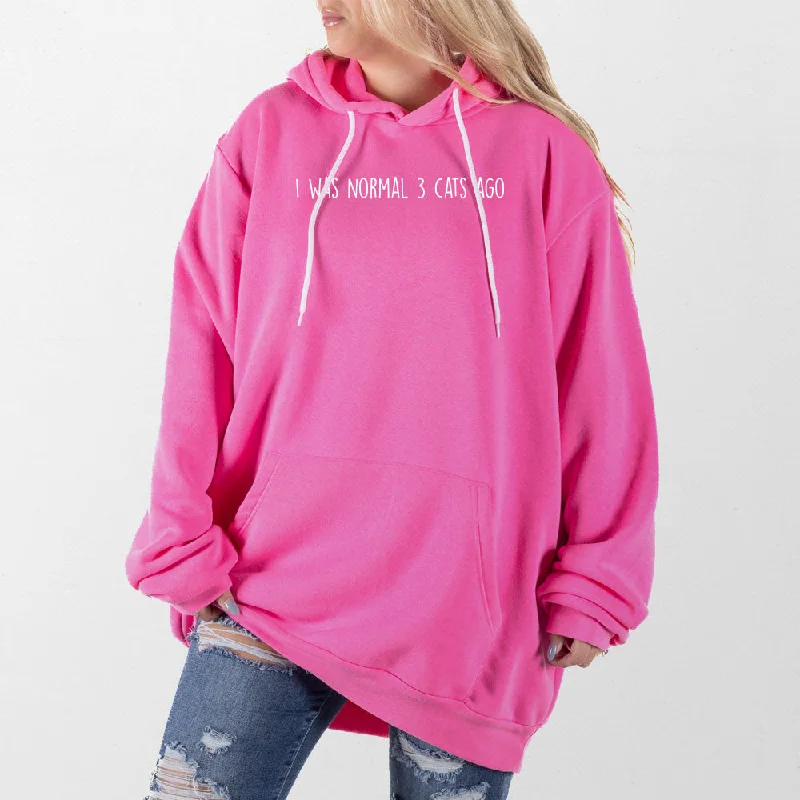 Women's oversized cropped hoodie with drawstrings for a trendy look3 Cats Ago Giant Hoodie Women's oversized cropped hoodie with drawstrings for a trendy look3 Cats Ago Giant Hoodie