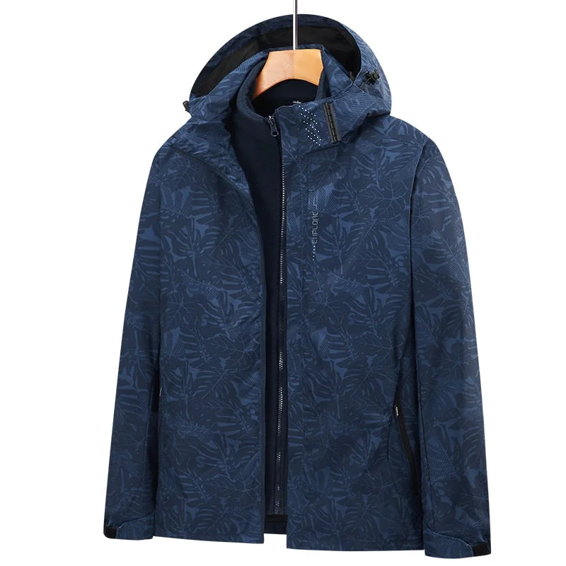Women's zip - up sweatshirt in pastel blue for a soft and stylish outfit3 In 1 Outdoor Winter Fleece Jacket  for Men and Women