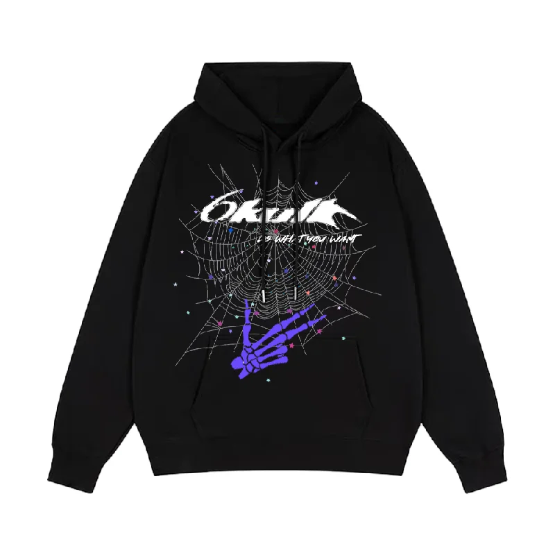 Women's fleece - lined hoodie with thumbholes for warmth in winter6Kull High Street Spider Hand Sign Hoodie Women's fleece - lined hoodie with thumbholes for warmth in winter6Kull High Street Spider Hand Sign Hoodie