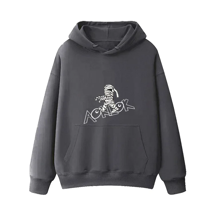 Women's pullover hoodie with a side slit for a modern and relaxed fitAG Halloween Mummy Hoodie Women's pullover hoodie with a side slit for a modern and relaxed fitAG Halloween Mummy Hoodie