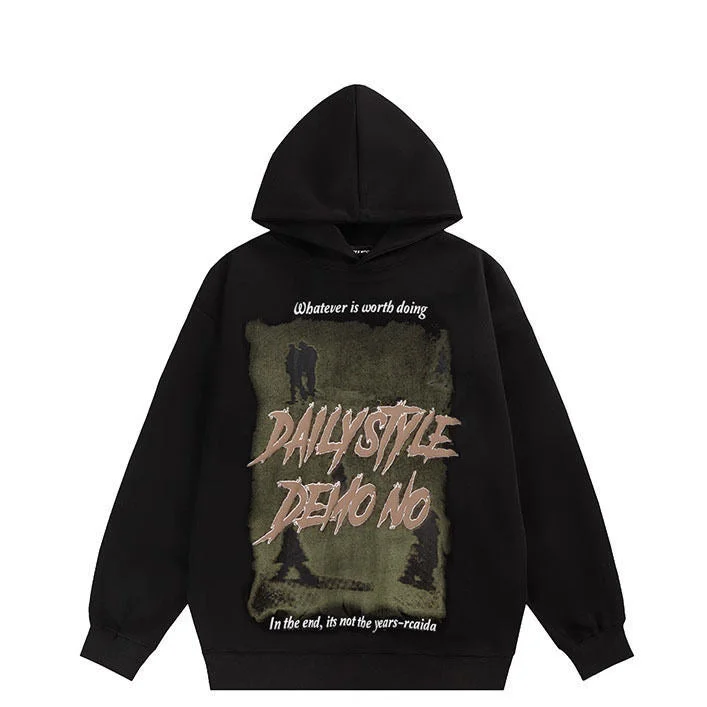 Women's pullover hoodie with a side slit for a modern and relaxed fitAG American Retro End Of The World Hoodie Women's pullover hoodie with a side slit for a modern and relaxed fitAG American Retro End Of The World Hoodie