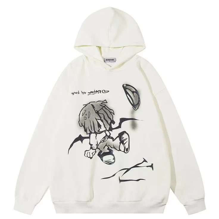 Women's sweatshirt with a mesh panel insert for breathability during workoutsAG Cartoon Demon Boy Print Hoodie Women's sweatshirt with a mesh panel insert for breathability during workoutsAG Cartoon Demon Boy Print Hoodie
