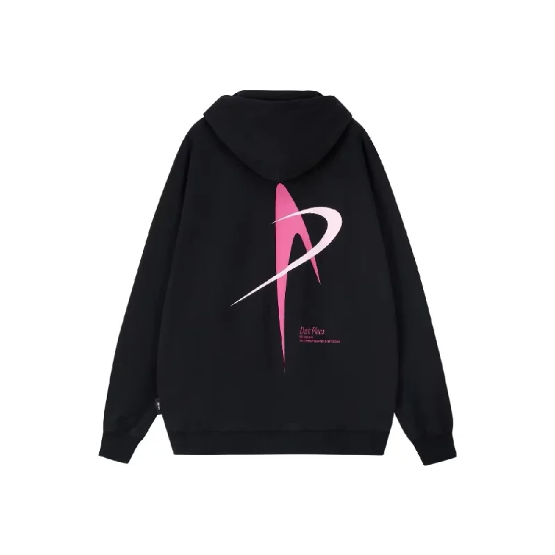 Women's cropped sweatshirt with a slogan graphic for a fun and expressive lookAG HEART PINK&WHITE HOODIE