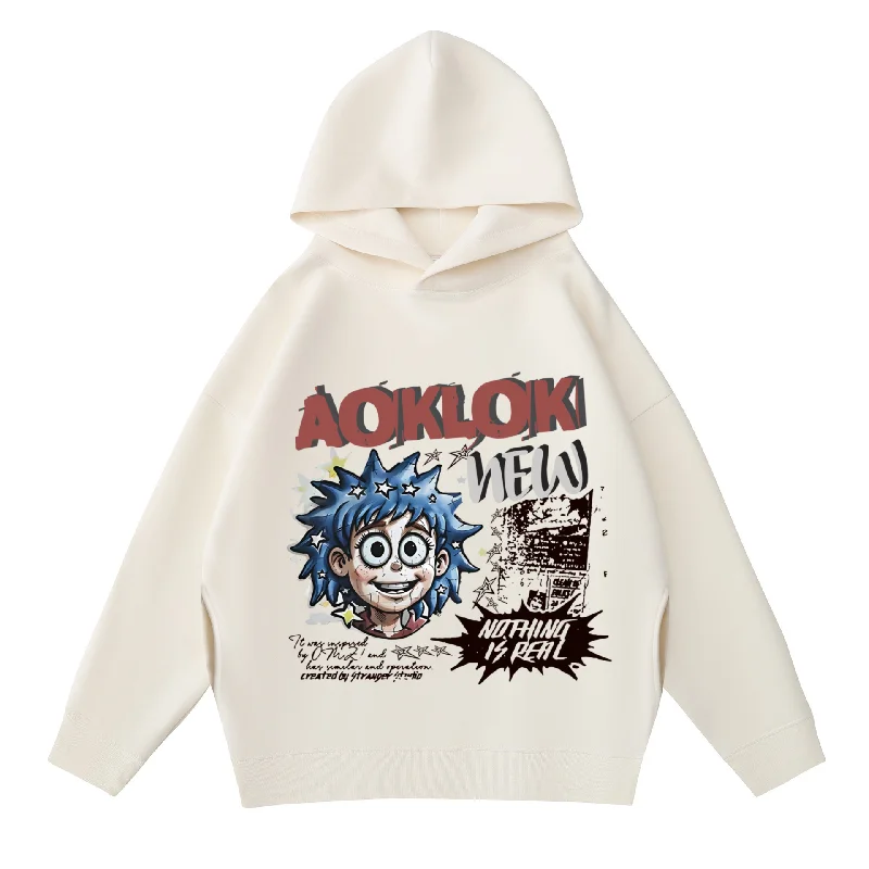 Women's oversized cropped hoodie with drawstrings for a trendy lookAG American Retro Anime Boy Hoodie Women's oversized cropped hoodie with drawstrings for a trendy lookAG American Retro Anime Boy Hoodie